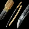 Venta al por mayor para comercio exterior: Katana Shirasaya de madera blanca hecha a mano, espada japonesa, juego de espadas de samurái, sin afilar