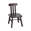 Silla Compacta con Respaldo Estilo Chino para Sala de Estar, Taburete Simple con Respaldo, Taburete Bajo para Dormitorio, Taburete para Cambiar Zapatos
