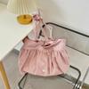 5291 correa de hombro con hebilla plisada Corea del Sur ins bolso de hombro diseño estilo occidental bolso de lona para mujer bolso de compras para el día a día