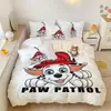 Juego de Cuatro Piezas de Algodón Puro Patrulla Canina, Juego de Tres Piezas de Algodón Puro con Dibujos Animados de Ryder, Funda de Edredón Individual de Dibujos Animados para Dormitorio