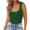 Ropa de mujer transfronteriza europea y americana, nuevo estilo verano 2026, superventas en AliExpress y Amazon, top sin mangas sexy de color liso ajustado para mujer