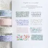 Cinta Momo Transfronteriza Serie Temporada de Flores de Colores Diario Floral Vintage Material para Manualidades Pegatinas Decorativas Reutilizables 8 Diseños para Elegir