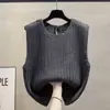 Chaleco de Punto Calado en Capas Estilo Coreano para Mujer 2026 Verano Nuevo Diseño con Sentido Nicho Reductor de Edad Suéter Cuello Redondo Moda