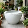 Bacia de lótus de cerâmica Jingdezhen, aquário de chão extra grande, tanque de água grande para paisagismo de pátio externo, espessado e resistente a altas temperaturas