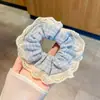 Scrunchie de Renda Estilo Coreano para Mulheres 2026 Novo Estilo Elástico de Cabelo Estilo Preguiçoso Corda de Cabelo Grande Acessório para Coque Flor de Cabelo