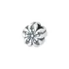 Prata Pura 999 Vintage 3D Flor Dura de Prata Contas Espaçadoras Flor de Pessegueiro Fio de Miçangas DIY Pulseira de Cristal Acessórios de Prata Materiais