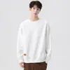 Camiseta de manga larga talla grande para hombre Moda de otoño Cuello redondo Sudadera blanca para hombre Holgada Casual Gordo Plus Talla grande 8XL