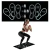 Esterilla de ejercicio de tierra de diatomeas para fitness, esterilla antideslizante para sentadillas de Pilates con huellas de pies, resistente a la suciedad y al desgaste, esterilla sencilla para entrenar