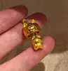 """Miau Miau Sino Dourado""" Sino de Gato Dourado Fofo Doce Colar com Sino Novo Estilo Chinês Menina Design Requintado Colar com Corda Trançada"""