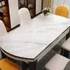 Tres Comidas al Día, Cuatro Estaciones, Mantel Individual Ovalado para Mesa de Comedor, Vidrio Blando Transparente, Impermeable, Resistente al Aceite, Aislante Térmico, Lavable, Mantel Plegable*