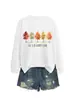 El otoño es mi favorito Amazon eBay sitio independiente moda versátil mujer cuello redondo manga larga sudadera