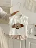 Roupas de Bebê, Conjunto de Verão para Menino Bebê, Novo Conjunto de Verão com Desenho Animado, Lindo Conjunto de Duas Peças Estilo Coreano para Bebês de Um Ano