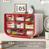 Caja Organizadora Multifuncional de Escritorio Dormitorio Estudiantil Cosméticos Papelería Caja Organizadora de Gran Capacidad Banda Elástica Joyería Caja Transparente