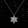 Colar de Floco de Neve Rotativo para Mulheres Prata Esterlina 925 Luxo Acessível Nicho Versátil Corrente de Suéter Pingente de Alta Qualidade Presente de Natal