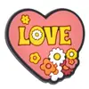 Amor e paz PVC plástico macio plástico gota removível decorativo fivela furo sapatos flor fivela sapato cross-border DIY acessórios spot
