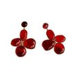 Pendientes de cristal de la serie lila con aguja de plata S925, pendientes de nicho con sentido avanzado, elegantes, ligeros y de lujo que combinan con todo.