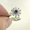 Anillo Giratorio de Plata Tailandesa para la Ansiedad Anillo para el Dedo Índice Multi-Círculo Cuentas de Transferencia Auspicioso Transferencia Moda Coreana Regalo para Novia