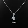 Collar de Diamante Mosan de 1 Quilate Más Vendido Transfronterizo Cadena para Clavícula de Plata de Ley 925 con Sentido Premium Regalo de Cumpleaños para Novia