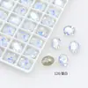 Dongzhou Cristal Nieve Proteína Arte de Uñas Diamante Brillante Blanco Proteína Huevo de Paloma Fondo Puntiagudo Diamante Dongzhou Diamante Wholesale Accesorios para Arte de Uñas