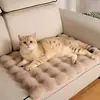 Esterilla para Cama de Gato, Cama para Perro, Colchón de Felpa de Conejo Ultra Suave para Dormir, Esterilla Gruesa de Pelo de Burbuja, Esterilla Cálida de Otoño e Invierno para Dormir Gatos