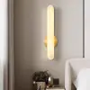 Luminária de parede nórdica de mármore natural transfronteiriça, luz de ambiente moderna para quarto de hotel, luminária de parede de fundo de luxo leve, iluminação de corredor de cabeceira