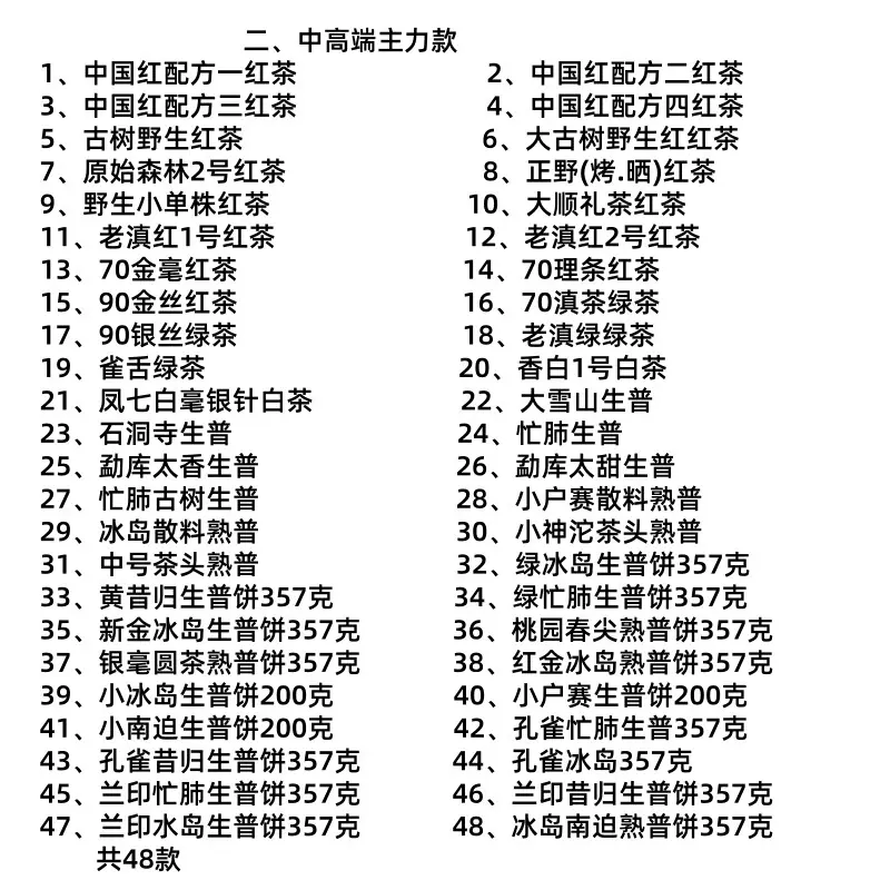 二、中高端主力款