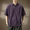Polo de Manga Curta Outdoor Estilo Montanha High-End Americano Retrô para Homens Verão Lapela Camiseta de Secagem Rápida Top Meio Zíper para Homens