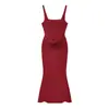 Vestido bodycon sin espalda de moda transfronteriza europea y americana, nuevo para la primavera de 2026, sexy, ajustado, con tirantes en la espalda