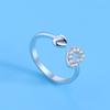Qiao Lanxuan fabricantes de joyería de plata de ley de imitación al por mayor Anillo para mujer hueco amor doble amor anillo abierto joyería