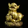 Adornos del Zodiaco de Latón Rata, Buey, Tigre, Conejo, Dragón, Serpiente, Caballo, Cabra, Mono, Gallo, Perro, Cerdo de Latón Puro, Oficina en Casa
