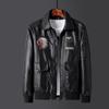 Ropa de Cuero Chaqueta de Moda para Hombre Primavera, Otoño e Invierno Nueva Ropa Casual de Motocicleta Forrada con Vellón Ajustada Estilo Coreano Solapa Chaqueta de Cuero Moderna