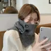 Bufanda de Otoño e Invierno para Mujer Estilo Coreano Cubrecuellos Cálido Protector de Cuello Chal de Punto con Botón de Lana de Moda Cuello Falso