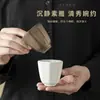 Taza de Té Vintage Taza Maestra Taza de Té de Cerámica Cruda Juego de Té Kung Fu Taza Individual para el Hogar Estilo Chino Cerámica Chapada en Oro Taza de Té Pequeña