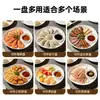 Plato de plástico para dumplings, plato para snacks de papas fritas y pollo frito con compartimento para salsa, plato para aperitivos fríos de restaurante, venta al por mayor comercial
