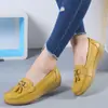 Zapatos Planos Redondos Nuevos de Verano para Mujer Huecos Transpirables Suela de Res Zapatos Casuales Suela Suave Zapatos para Mujer Ligeros Zapatos para Mamás