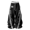 Ebay Transfronterizo Retro Hip-Hop Punk Ins Export Carta Impresión Digital Pantalones Deportivos Pantalones Deporte Hombres y Mujeres Venta al por Mayor