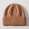 Gorro liso para hombre y mujer, Gorro de punto de doble capa de color sólido para otoño e invierno, Gorro pullover versátil y moderno, Gorro de baile callejero de comercio exterior, Moderno