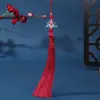 Campanilla de Viento de Acrílico Borlas para Sombrero Estilo Chino Color Sólido Poliéster Borlas Colgantes Amuletos Brocado Cantante Hanfu Accesorios para Joyería DIY