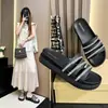 Sandalias de Verano para Mujer Gaomeilun Wooohu, de Suela Gruesa, para Exteriores, con Pedrería, Chanclas Antideslizantes de Playa