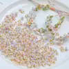 Flor de Estrella Mini Perlescente de Resina Flor de Cinco Pétalos con Aguja DIY Cuentas Colgante Pequeño Pulsera Material para Abalorios