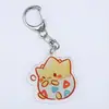 Llavero de Acrílico 2D Dibujos Animados Anime Pokemon Mercancía Muñeco Versión Q Colgante para Mochila Lindo
