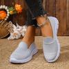 Zapatos Casuales de Malla Transpirable de Color Sólido con Suela Plana de Tejido Volador Modelo 2024 Transfronterizos Talla Grande Aliexpress Temu Dropshipping