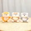Nova Máquina de Garra de 4 polegadas Chaveiro de Brinquedo de Pelúcia Boneca Fofa Pingente de Chave