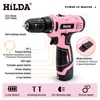Hilda/Hilda Batería de Litio Recargable Doméstica 12V Taladro de Mano Destornillador Eléctrico Juego Venta al por Mayor