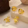 Moda Transfronteriza Europea y Americana Anillo de Acero Inoxidable con Forma Especial para Mujer Retro Popular Geométrico Ajustable Anillo de Acero de Titanio Lote