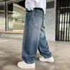 Jeans para Niños Estilo Primavera y Otoño 2026 Nueva Moda Casual Corte Holgado para Niños y Niños Mayores en Otoño