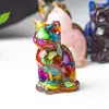 [Adornos de Gato de la Suerte] Resina Tallada a Mano Mascota de la Suerte Decoración para Hogar y Tienda Creativo