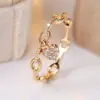 Anillo de Cadena con Forma de Corazón Incrustado de Diamantes Estilo Coreano Estilo Ins para Mujer, Diseño Único Versátil y Elegante Accesorio para la Mano