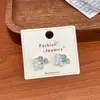 Brincos de borla de pérola de borboleta gota de óleo gradiente fantasia estilo coreano brincos tridimensionais de temperamento de agulha de prata para mulheres