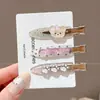 Pinza para el pelo de estampado de leopardo para mujer, estilo nuevo, para flequillo y cabellos sueltos, pinza lateral invisible estilo coreano, accesorio para el cabello